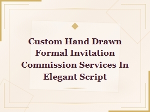 Elegant Script Custom Hand-Drawn Invitations