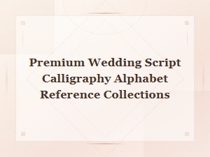 Premium Wedding Script Calligraphy Alphabet Collections